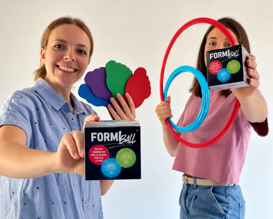 Leluma Exercice de psychomotricité avec Formiball pour travailler la coordination et la réaction